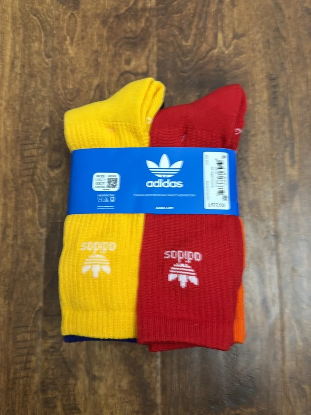 adidas Men’s Crew Socks Pack — Multicolor Size L